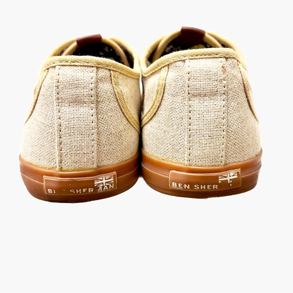 Ben Sherman Tan Canvas Slip-on Shoes Size 9 - Picture 6 of 7